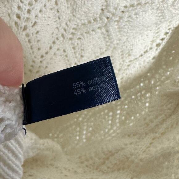 Eloquii Women's White Crochet Knit Tank Top Size 14/16 Sleeveless Summer Resort - Picture 5 of 6